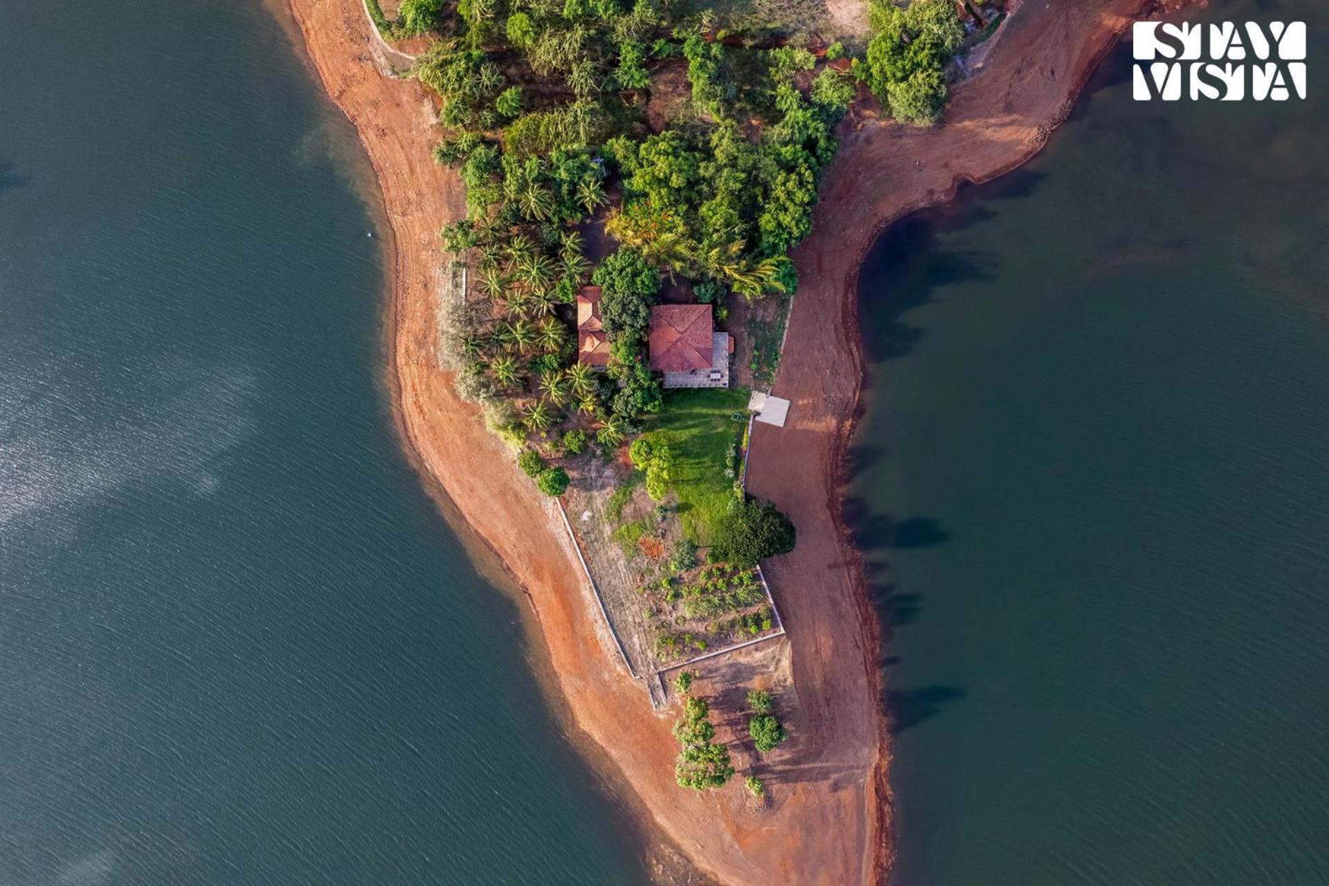 Stayvista At Three Shores With Lake View & Alfresco Dining Khamshet Kültér fotó
